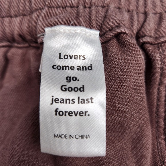 PacSun Cargo Canvas Tapered Pants Sz S Elastic Waist Pockets Brown Casual - Picture 7 of 10